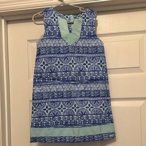 Vineyard Vines Blue and Green Patterned Dress